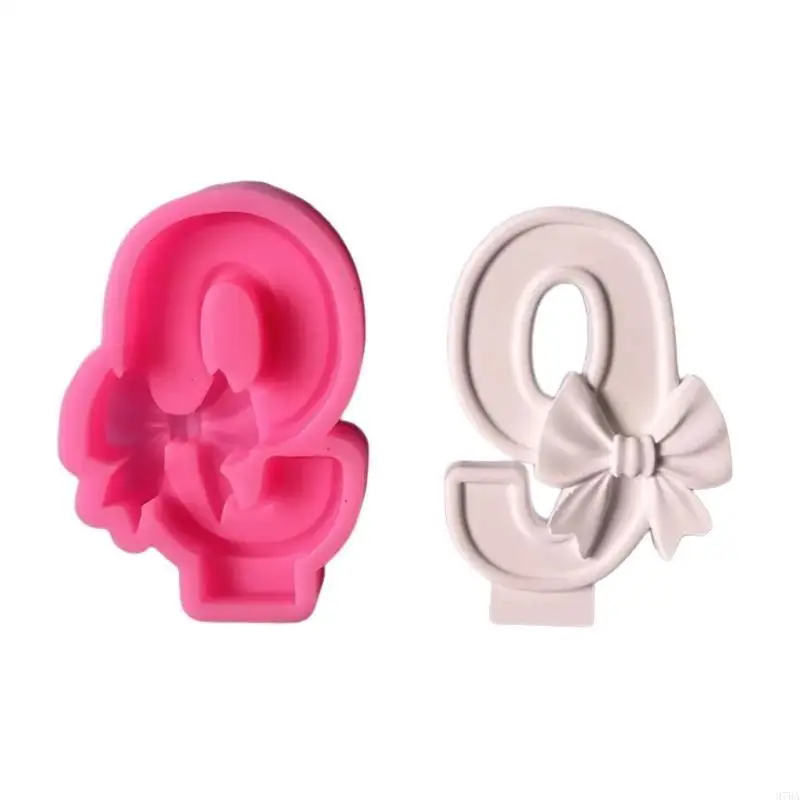 97BA Bowknot عدد سيليكون شمعة قوالب لراتنجات الايبوكسي صنع شمعة الصابون كعكة قوالب فندان الديكور قوالب شوكولاتة