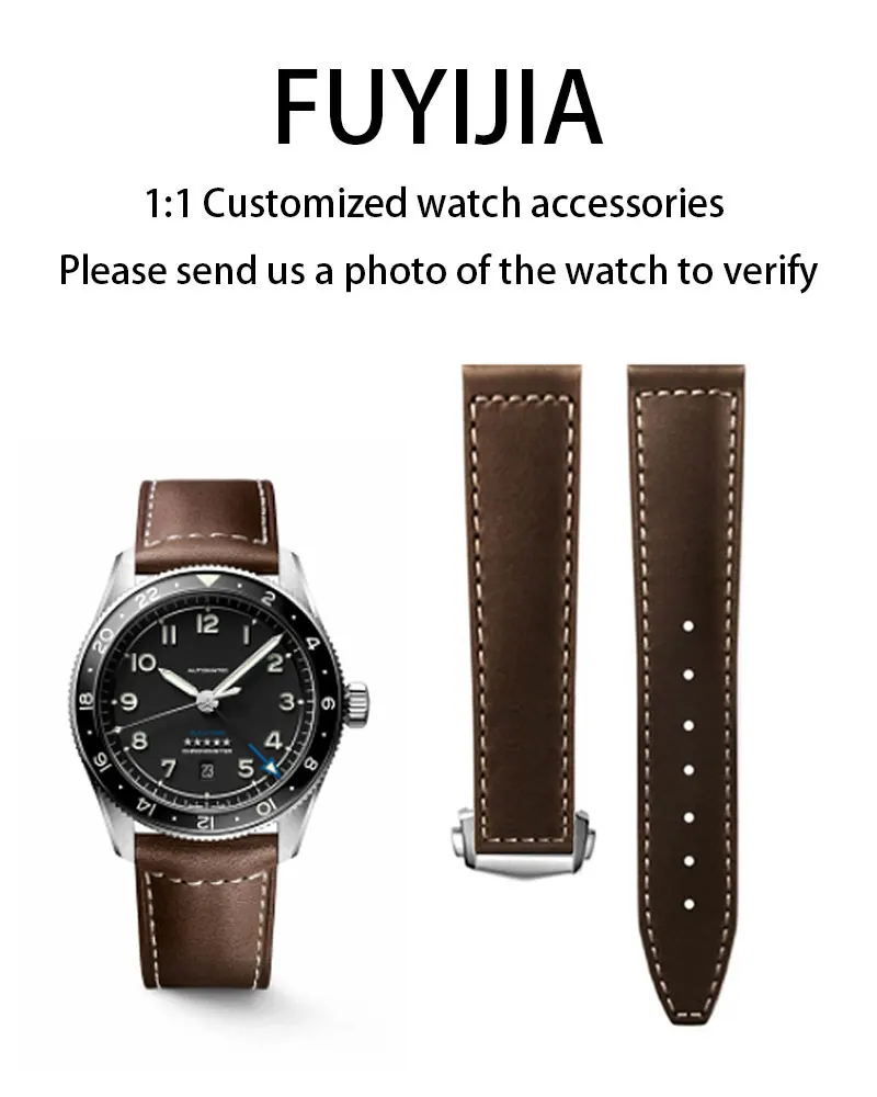 

FUYIJIA Custom L-ongines L3.812 оригинальные ремешки для часов быстросъемный ремешок из воловьей кожи 22*18 мм стальной складной ремень с пряжкой аксессуар для часов