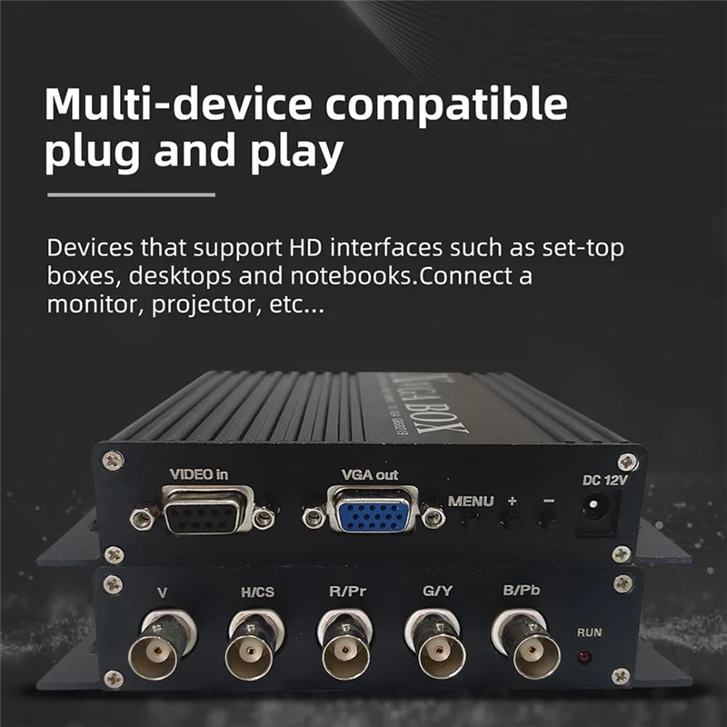 Industrial Video Converter XVGA BOX RGB To VGA RGBS To VGA Industrial Monitor Video Converter GBS-8219 US Plug-POS