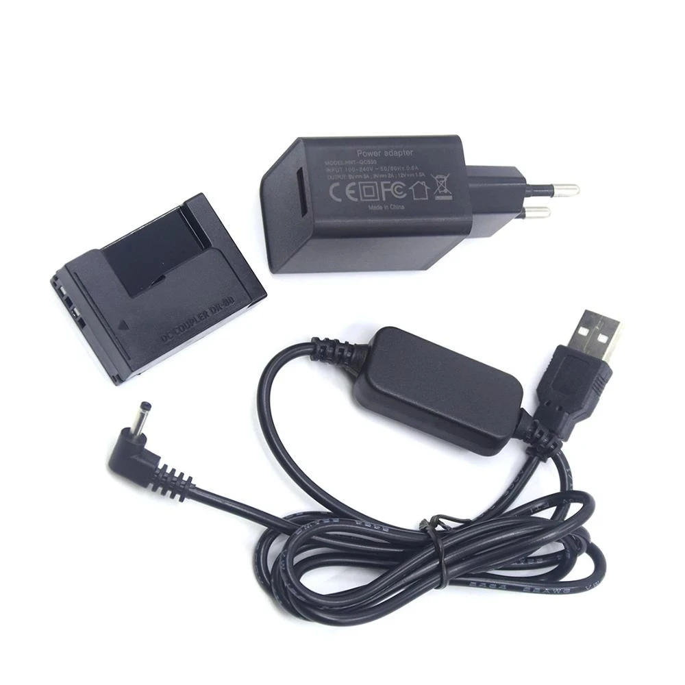 

USB-DC Cable+18W USB Charger+NB 10L Dummy Battery DR-80 DC Coupler for Canon G1X G3X G15 G16 SX50 SX60 HS Camera