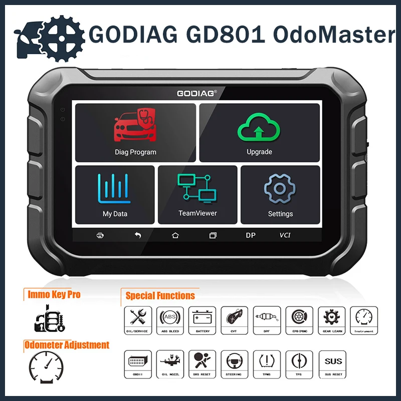 

2024 GODIAG GD801 OdoMaster Auto Key Programmer OBDII Cluster Calibration Correction Tool Better Than OBDSTAR X300M Update Free