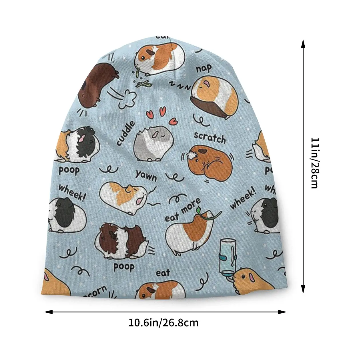 Guinea Pig Daily To Do List Capybara Unisex Bonnet Thin Hip Hop Hats Skullies Hat Breathable Caps