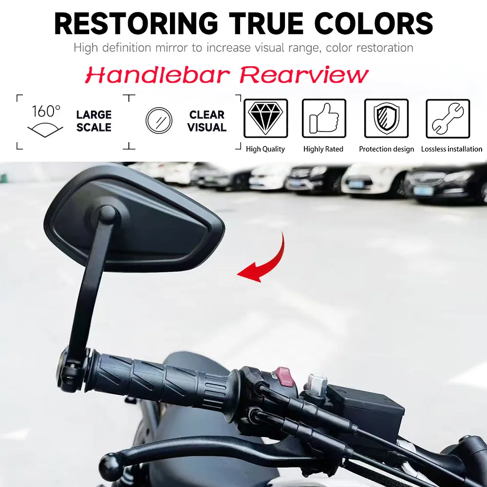 Espelho retrovisor para guidão de motocicleta, espelho para guidão para kawasaki z900/400 z650