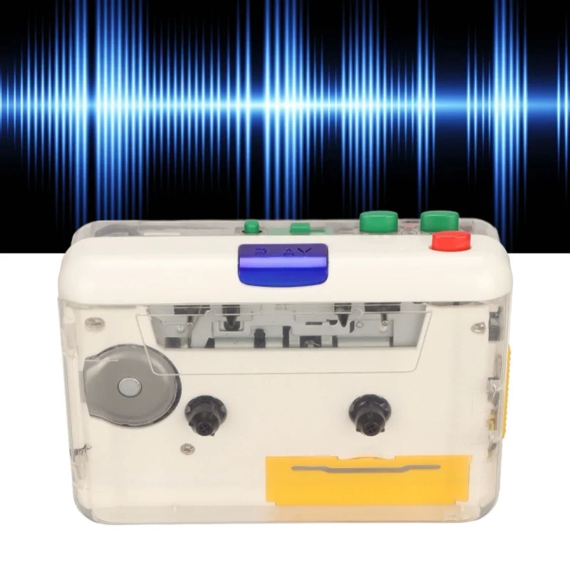 USB Cassette To MP3 Converter Plug And Play Rechargeable Portable Cassette Player For Headphone Speakers PCs Laptops