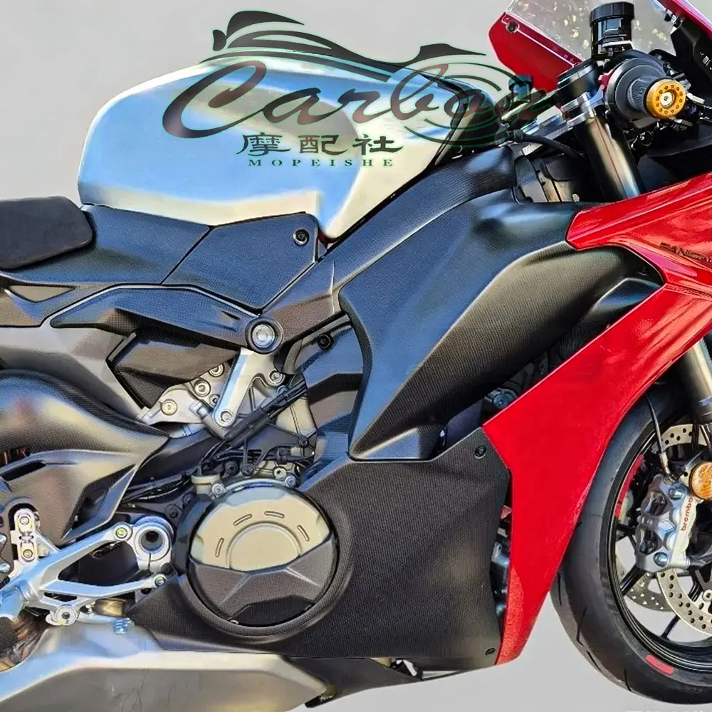 For DUCATI Panigale V4 VS 2025 2026 Carbon Fiber Under Tank Side Panels Frame Covers Body Fairing Kits Motorcycle Modified Parts