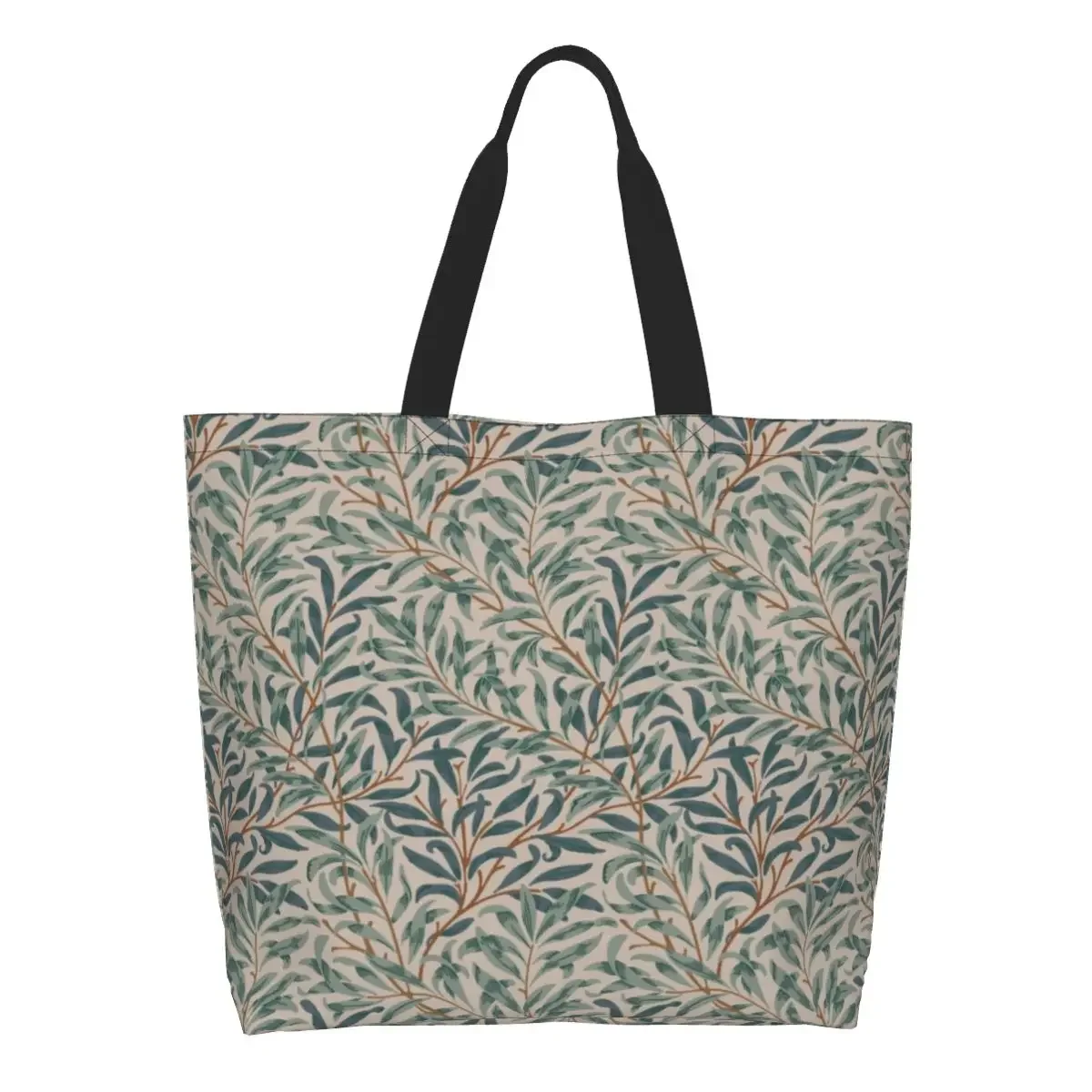 

Cute William Morris Vintage Willow Bough Shopping Tote Bags Recycling Floral Textile Pattern Canvas Grocery Shoulder Shopper Bag