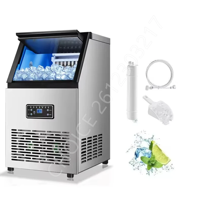 

Electric Ice Maker Commercial Ice Machine 40-90kg/Day Stainless Steel Ice Machine with High Capacity Ideal for Restaurant