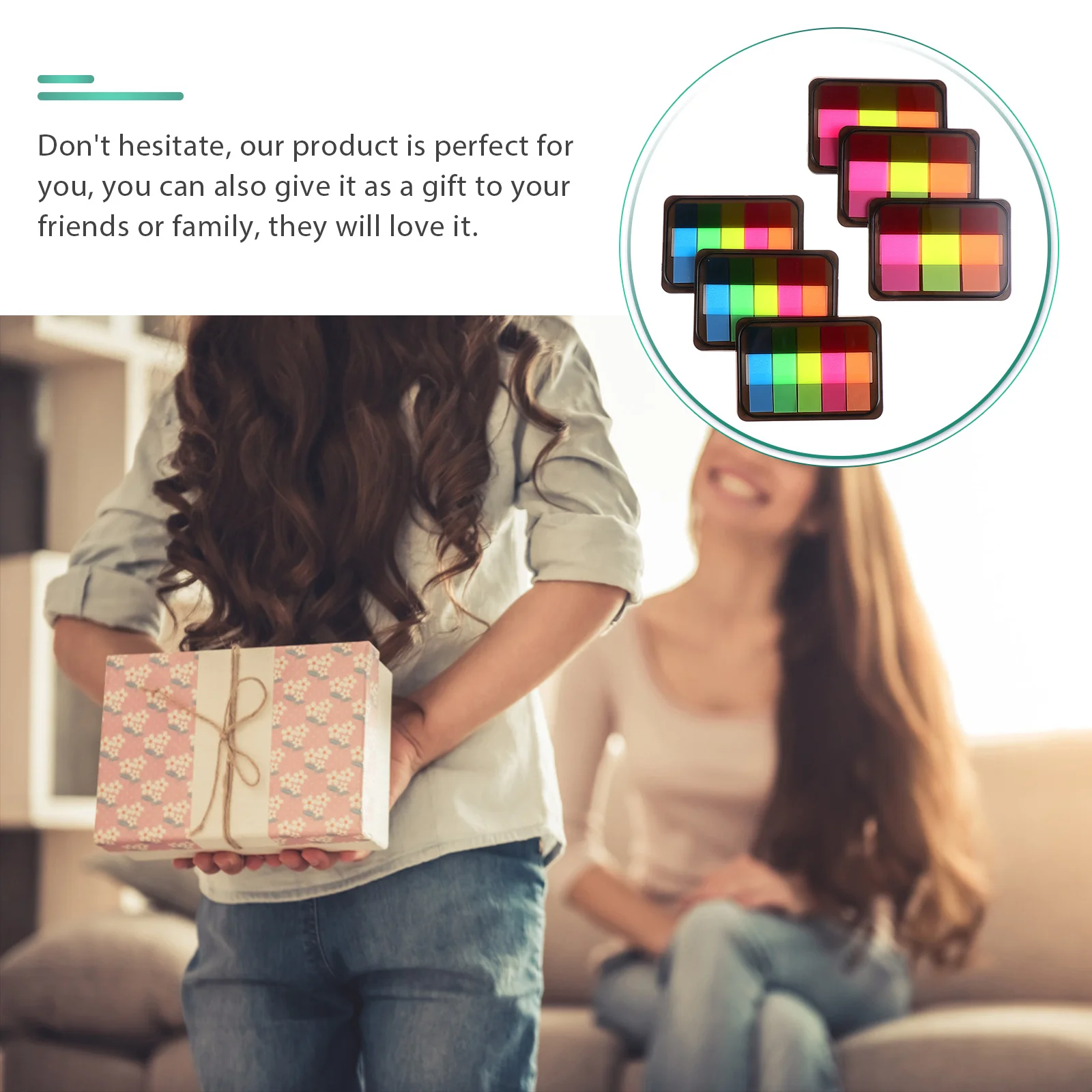 

6Pcs Index Tabs Memo Unique Design for Students Office School Home Planner Organizers Reminder Stickers