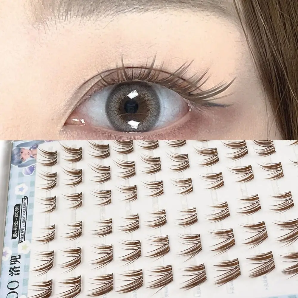 Women Cat Eye Style Brown Lash Clusters Natural DIY Eyelash Clusters Eye Lashes Eyelash Extension