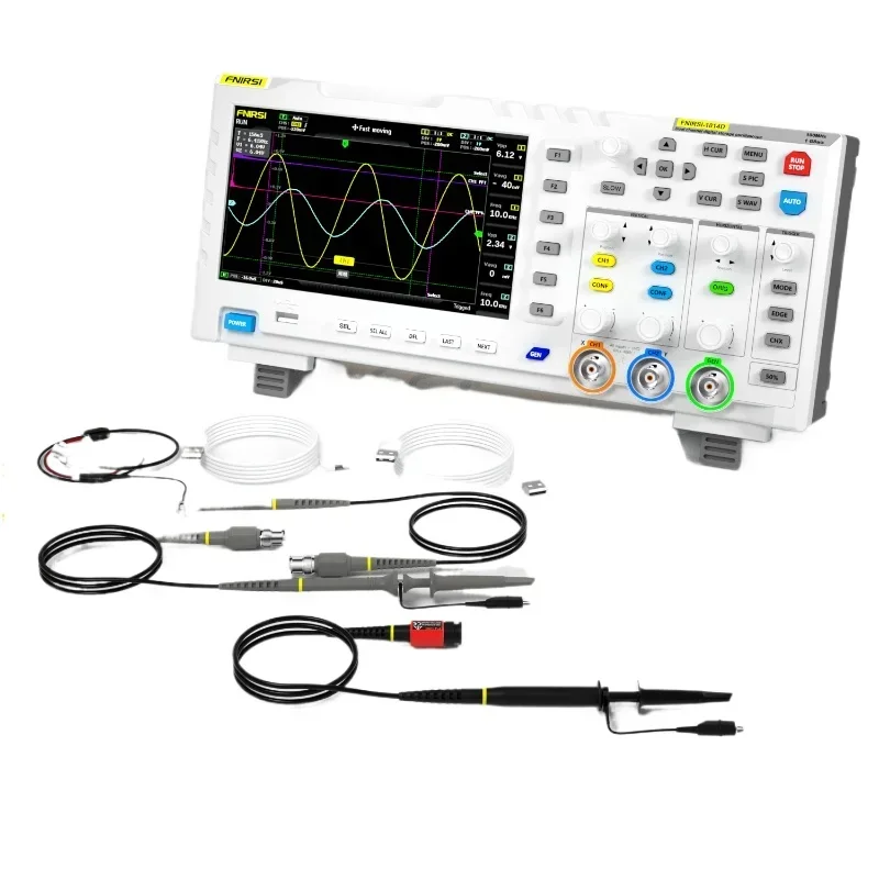 FNIRSI 1014D Digital Oscilloscope 2 In 1 Dual Channel Input Signal Generator 100MHz* 2 Analog Bandwidth 1GSa/s Sampling Rate