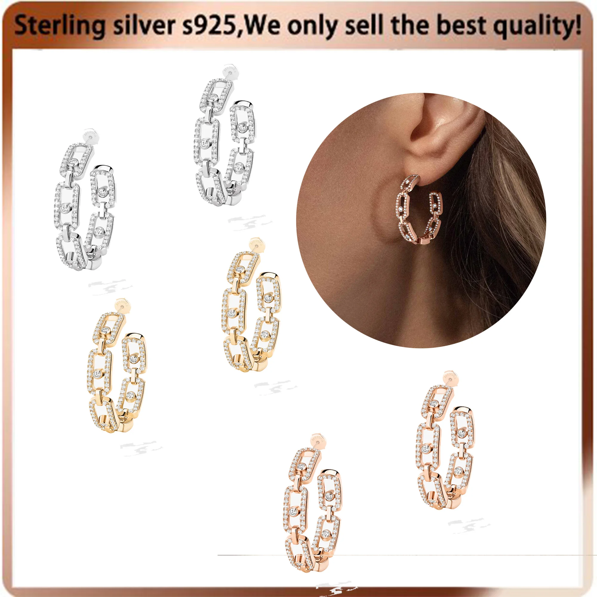 Exaggerated special earrings, Messi shiny gift, trendy and fashionable style