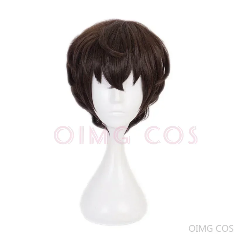 RT01 Dazai Osamu Costume Cosplay Bungo Stray Dogs Uomo e Donna Trench Nero Uniforme Abiti Parrucca Unisex Accessori * JK2