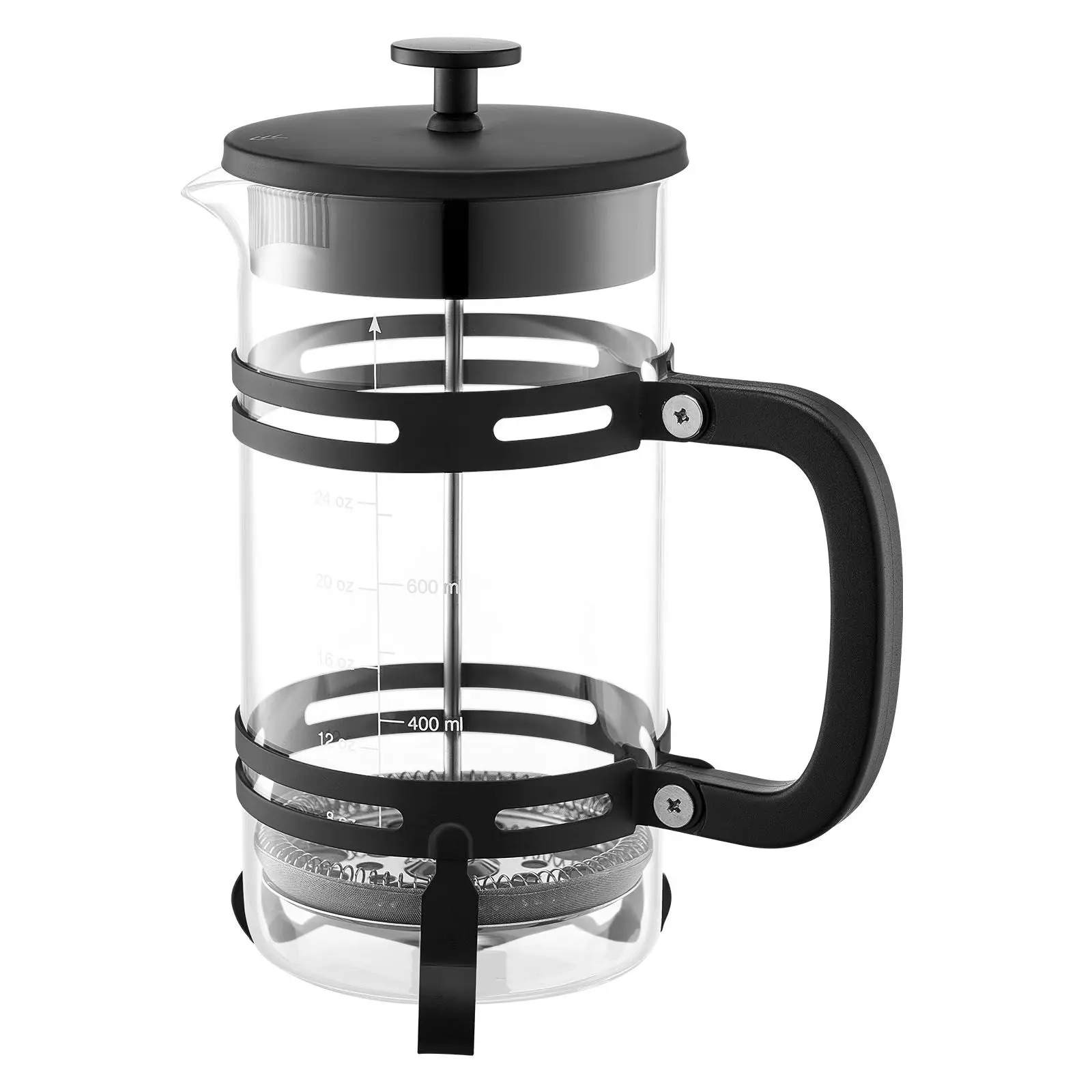 French Press Coffee Maker, 34 Ounce 1 Liter Borosilicate Glass Coffee Press Tea Maker with Stainless Steel Filter, Large Glass