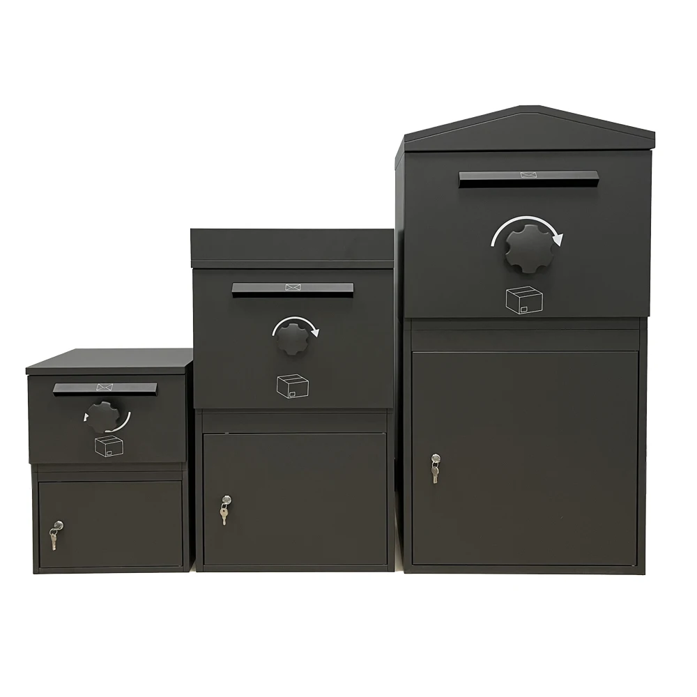 

New Anti-Theft Outdoor Smart Mailbox Parcel Box Wall Mount Metal Garden Delivery Drop Box with Lock Setting Residential Use