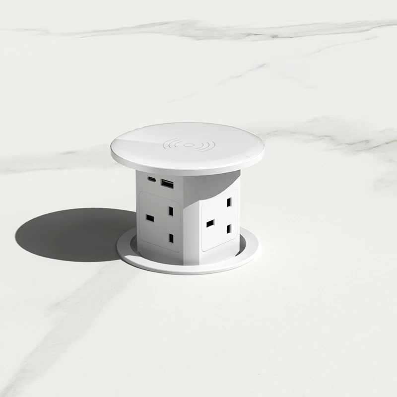 Imagem -06 - Herepow Tomada Pop up Automática Eua Reino Unido au cn Adaptador de Plugue Padrão Universal Usb Tipo-c Porta de Carga sem Fio Eletrodoméstico Ip55