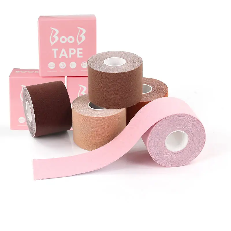 Boob Tape Bras Women Adhesive Invisible Bra Nipple Pasties Covers Breast Lift Tape Push Up Bralette Strapless Pad Sticker（5cm*5m