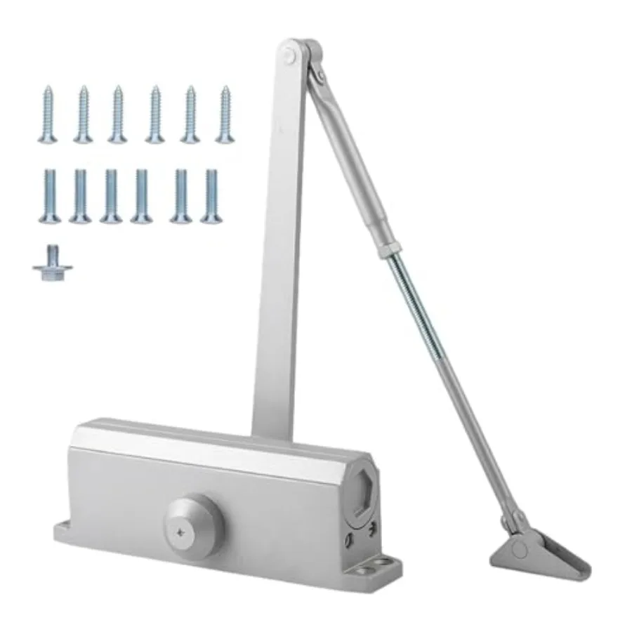 

Commercial Door Closer, Ten Years of Service, Size 4, 10 Minute Installation, 3-5 Levels of Adjustable Strength for 52-207lb We
