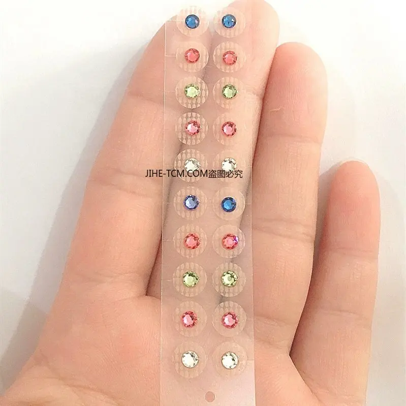 Crystal Gem Stone Magnetic Bead Clear Tape Auricular Sticker Ear SEEDS Ear Acupuncture