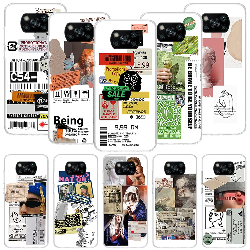 Funda de teléfono Retro Great Art Aesthetic Mona Lisa para Xiaomi Poco F7 Ultra X7 X6 Pro X5 Redmi 15 15C 13 13C 12 12C 10 10A 10C 9 9A