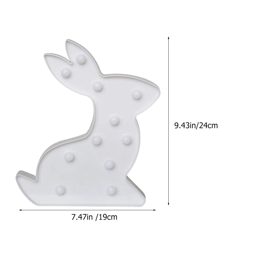 Creative Rabbit Shape Neon LED Night Light Desktop Lamp Soft Glow Party Home Decoration Birthday Bedside Festival Light