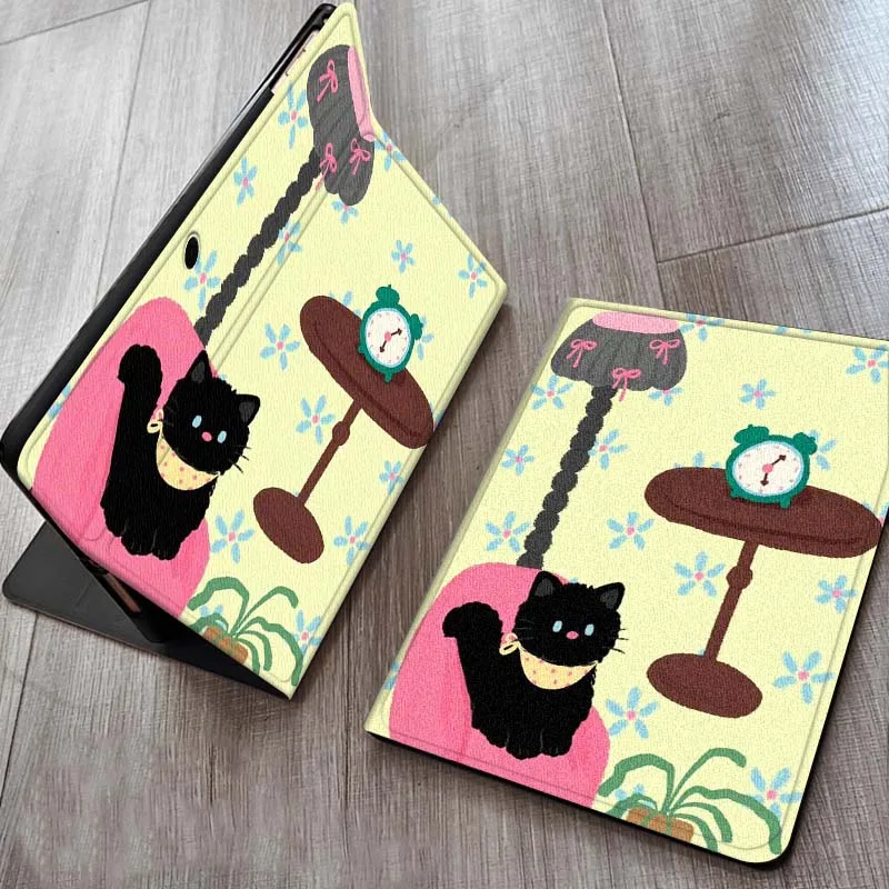 

Retro Cat Illustration Pattern For OPPO Realme Pad 3 11 2 4 Pro Air Neo SE X 11 11.61 11.4 12.1 13.2 Inch Tablet Case