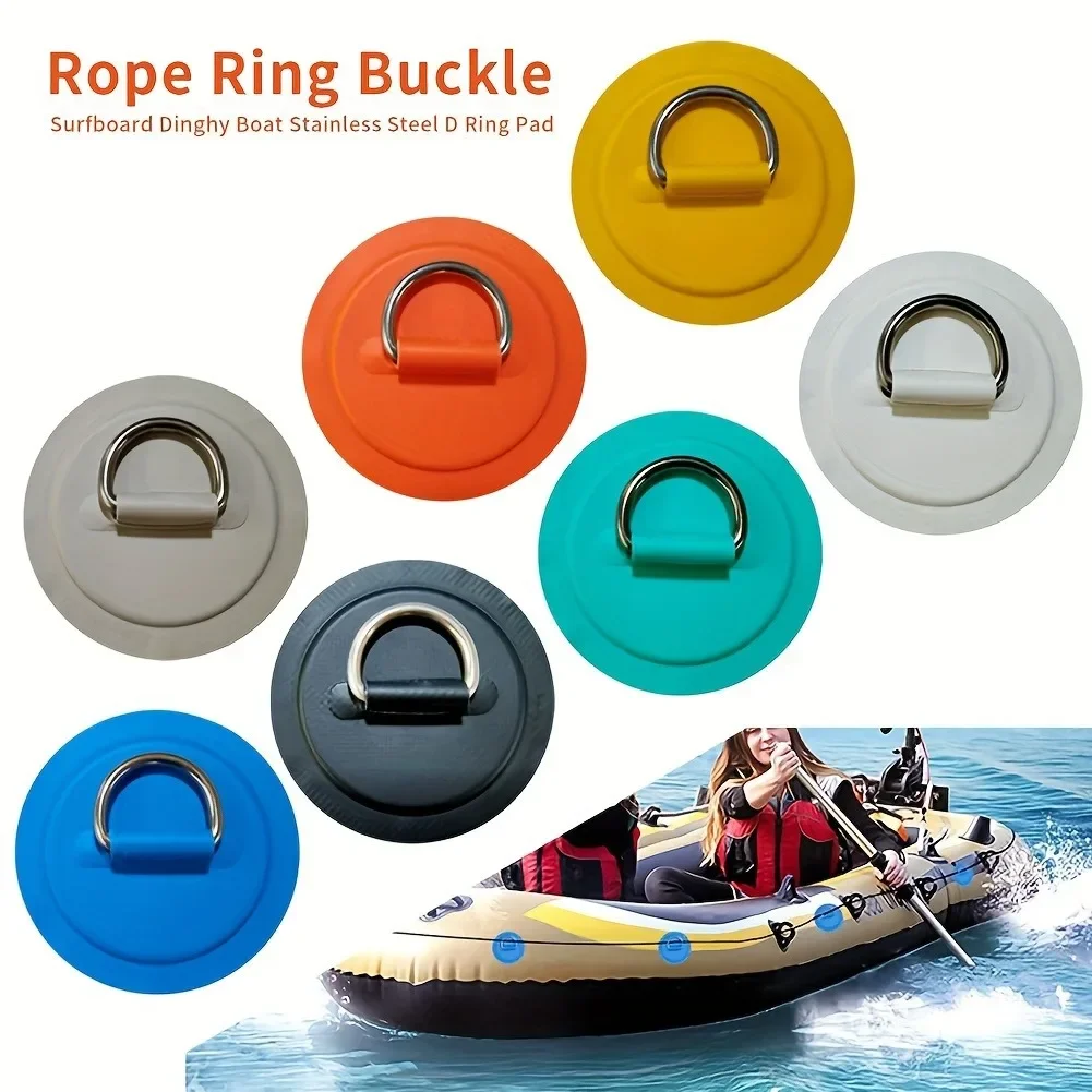 

Inflatable Boat Rope Buckle, Marine Surfboard Stainless Steel D-ring, SUP Paddleboard Fixing Buckle Accessory