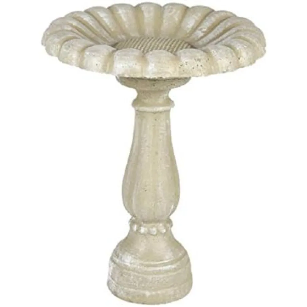 

Daisy Style 25-inch Tall and 19-inch Wide Birdbath in Desert Sand Color