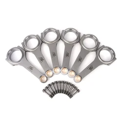 KTC Racing  H-beam Forged Steel Connecting Rods for BMW 2.0 2.5 2.8 3.0 M50 M52 M54 135mm with ARP Bolts