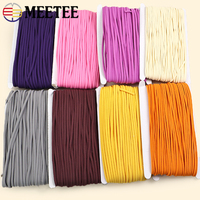 5/10/20M Meetee 3/5mm Nylon Elastic Band for Hair Ring Mask Cord Stretch Tape Dress Rubber Ribbon DIY Garment Sewing Accessories