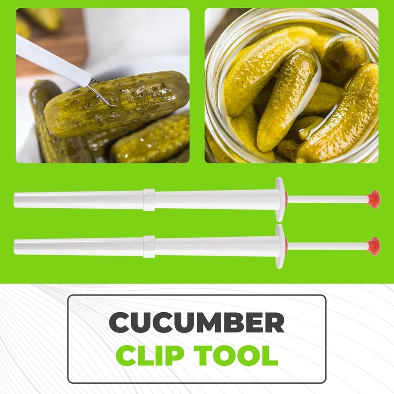 Pickle Pincher Deluxe Pickle Pincher, Set of 2,Pickle Picker Stainless Steel and Plastic- Olive Pepper Grabber