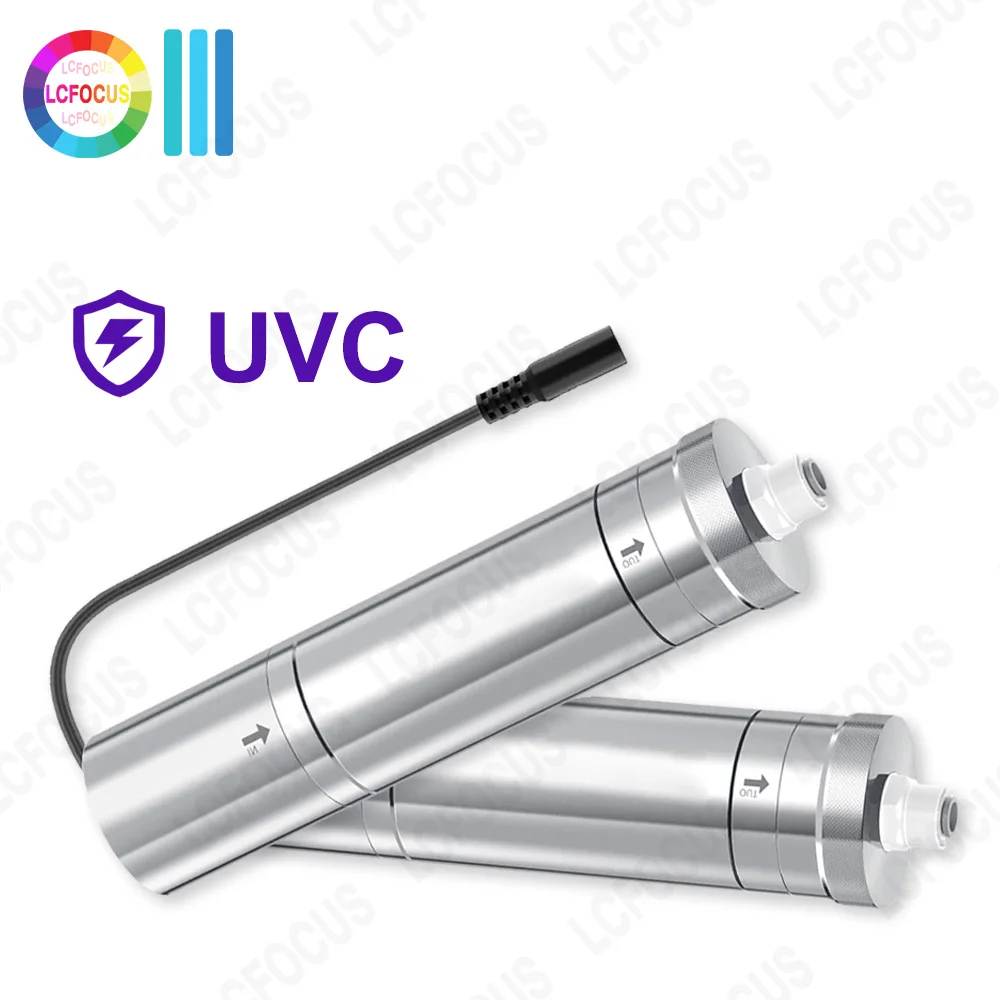 Stainless Steel UV Water UVC Ultraviolet Lamp Direct Drink Disinfection Treatment Filter Aquarium Fish Tank Purifier Cleaner