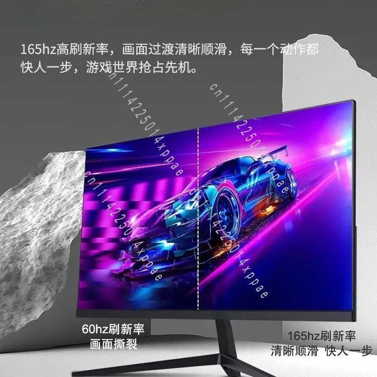 For Gaming Monitoring 24 Inch Curved Gaming Monitor, 2K QHD 144Hz Refresh Rate IPS Screen, Ultra‑Slim Desktop Computer Display