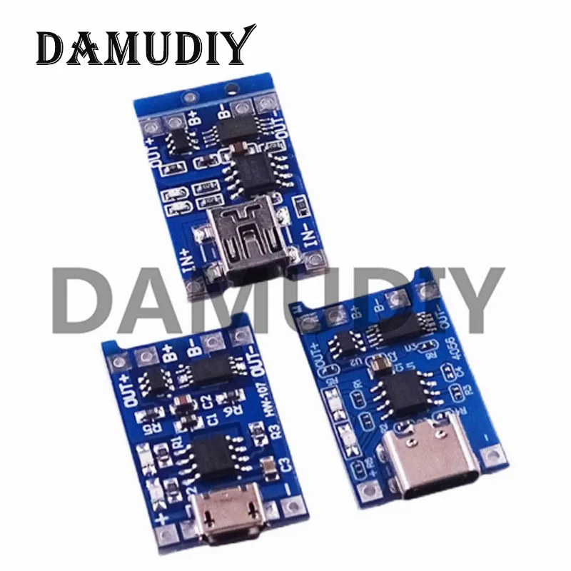 5/10/20pcs Type-c/Micro/Mini USB 5V 1A 18650 TP4056 Lithium Battery Charger Module Charging Board With Protection Dual Functions