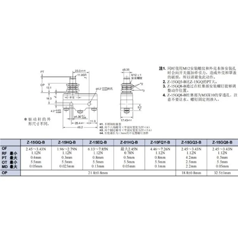 Picture 5: 1PCS Travel limit Switch Z-15GQ-B elevator brake overload detection microswitch Original genuine product