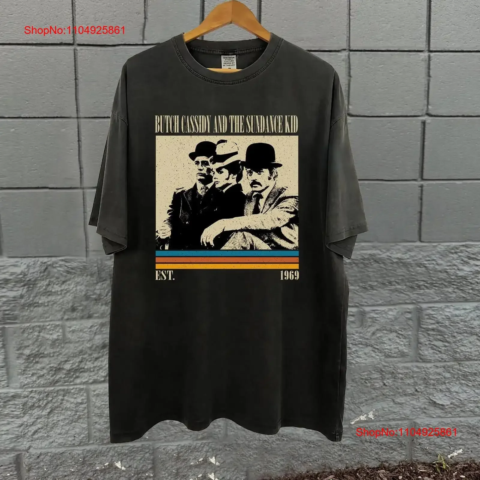 Butch Cassidy and the Sundance Kid T Shirt Movie Film Classic Vintage Retro s for him vintage Washed Stretched streetwear