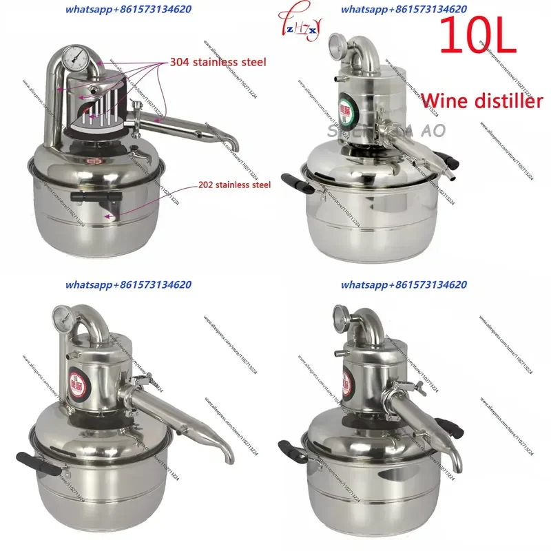 Bestselling 10L Water Alcohol Distiller Home Small Brew Kit Still for Wine Making Brewing and Distillation Equipment 110V