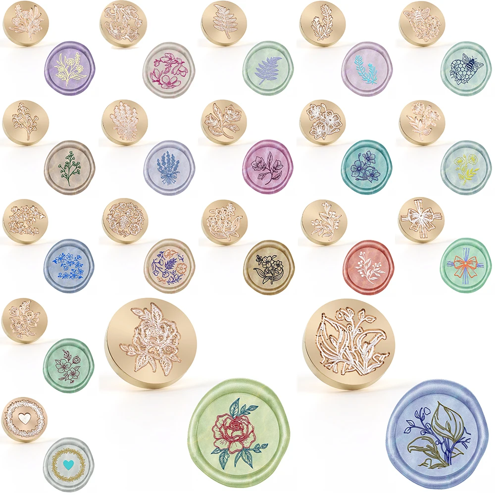 

Wild Fruit Orchid Flower Baby's Breath Bee Garden Party Wax Seal Stamp for Wedding Invitation Gift Wrap Envelopes Christmas Card