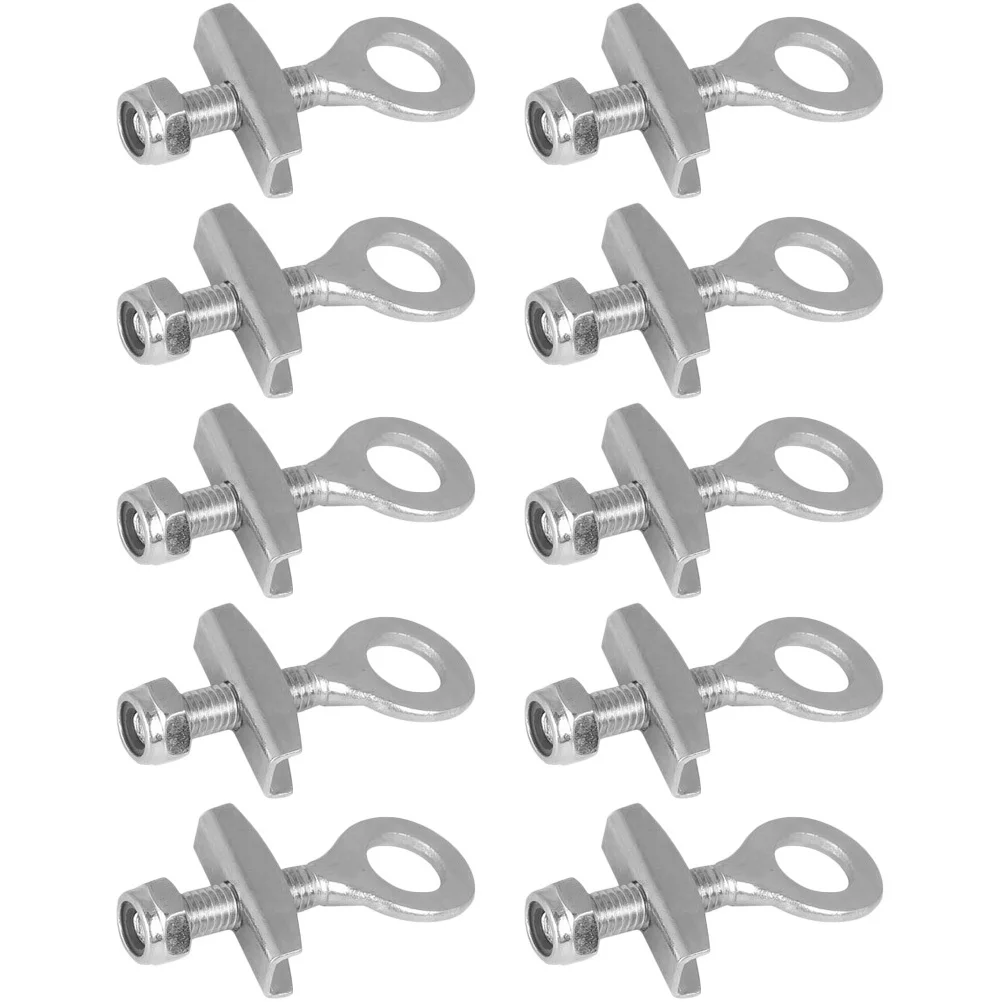 10 قطع من شداد سلسلة الدراجة القابل للتعديل، أداة ضبط سلسلة شديدة التحمل لملحقات ركوب الدراجات الثابتة والتنقل