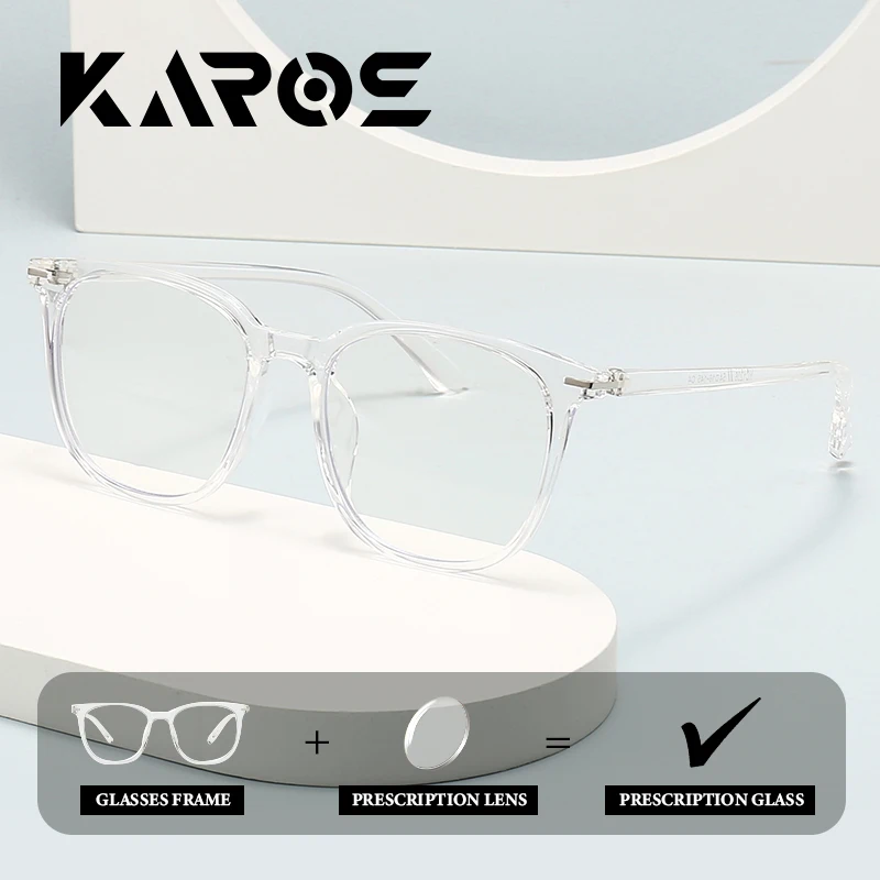 

KAROS Classic Large Round Frame Prescription Glasses Photochromic Lenses Anti-Blue Light Progressive Multifocal Reading