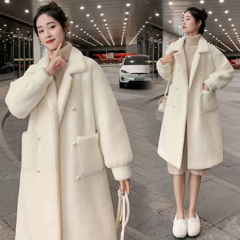 

Mink Fur Coat Women'sautumn/winter New Foreign Air Medium Long Plus Cotton Thickened Golden Mink Wool Overcoat Comfortable