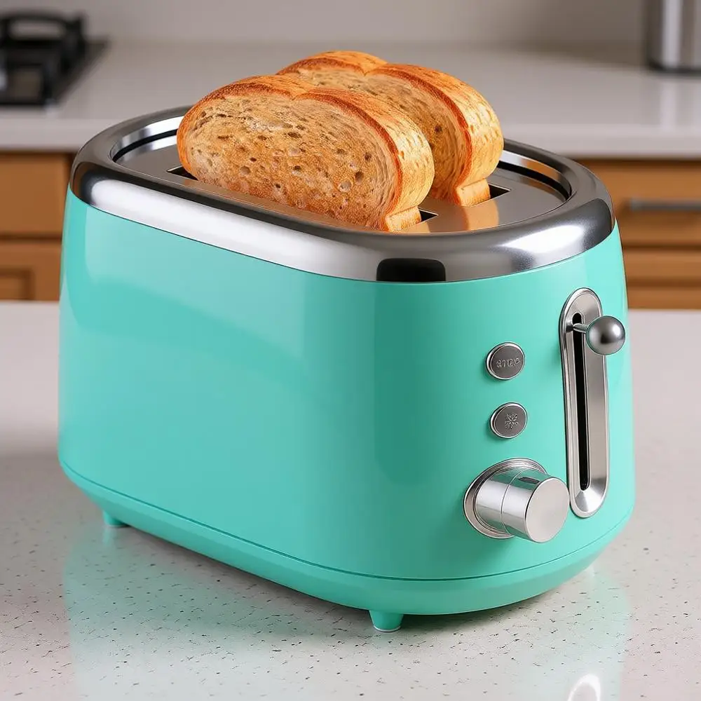 

2 Slice Toaster with 7 Levels and 3 Functions: Reheat, Roast & Cancel, Stainless Steel, Removable Crumb Tray, Under Base Cord St