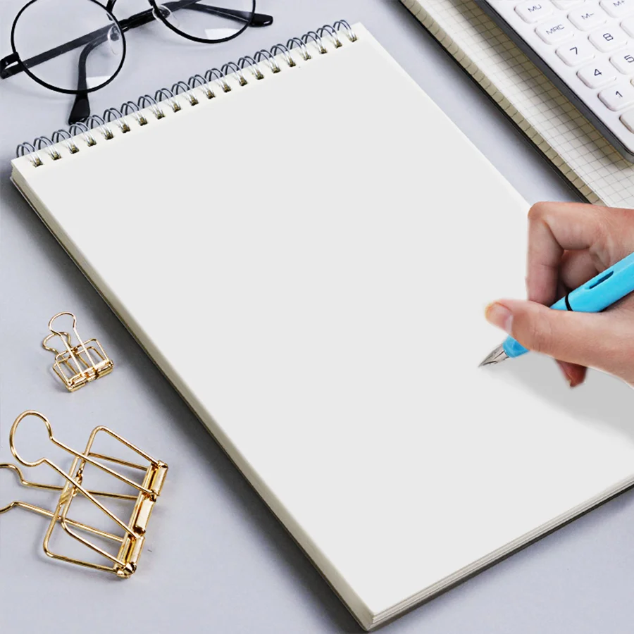 Hot selling blank spiral coil notebook, meeting minutes, schedule planning, DIY design, sketching and painting