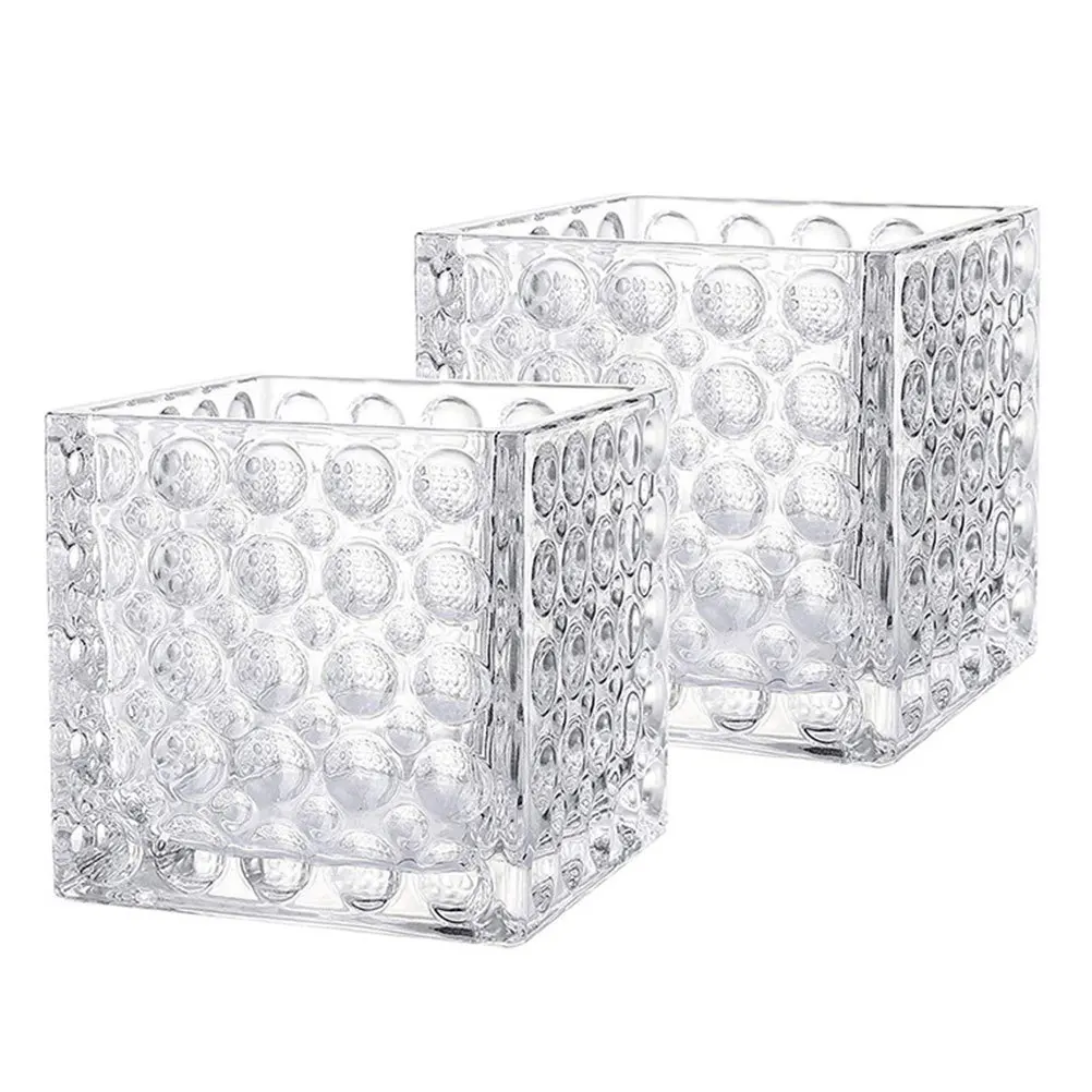 2Pcs Beautiful Glass Holders Long-Lasting Thickened Design Aromatherapy Sleep Aid Decor Glass Holder