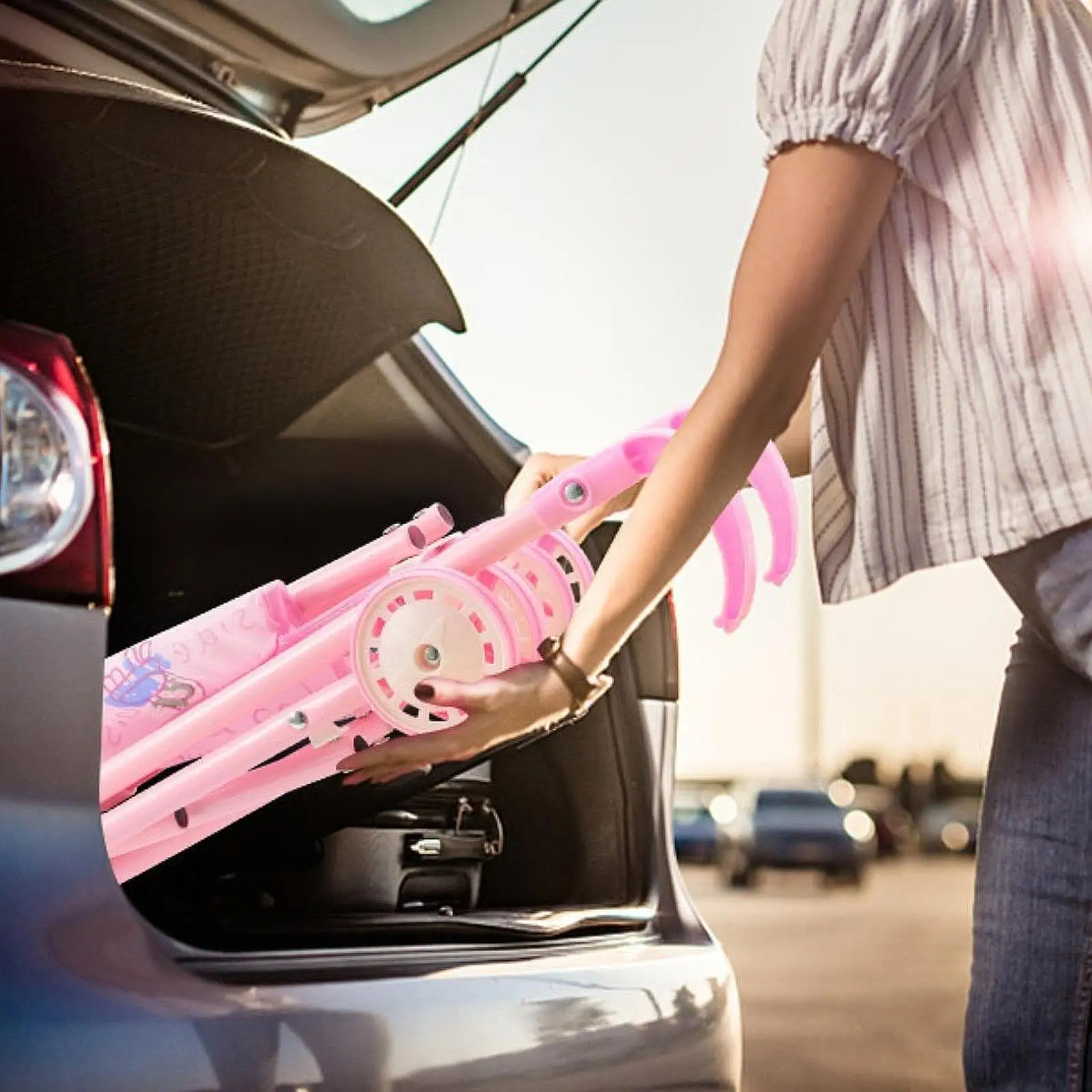 

Кукольная коляска, складная портативная игрушка для ролевых игр для детей, девочек от 3 лет