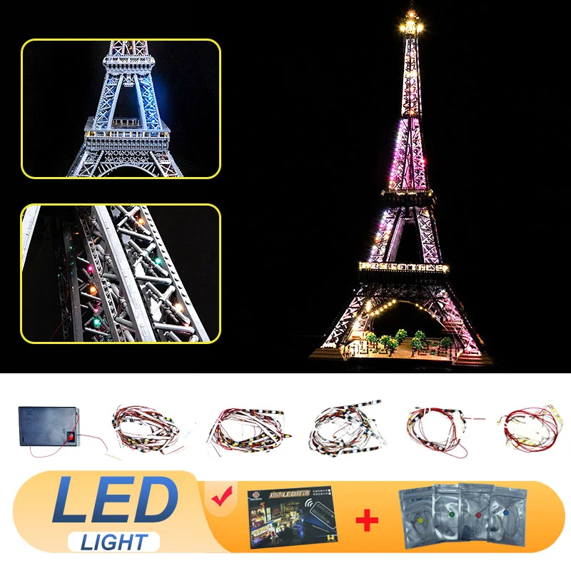 

Комплект светодиодных ламп для LEGO Eiffel Tower 10307, подарок в виде городской лампы в стиле знаменитой архитектуры (не включает строительные блоки, кирпичи, наборы, модели)