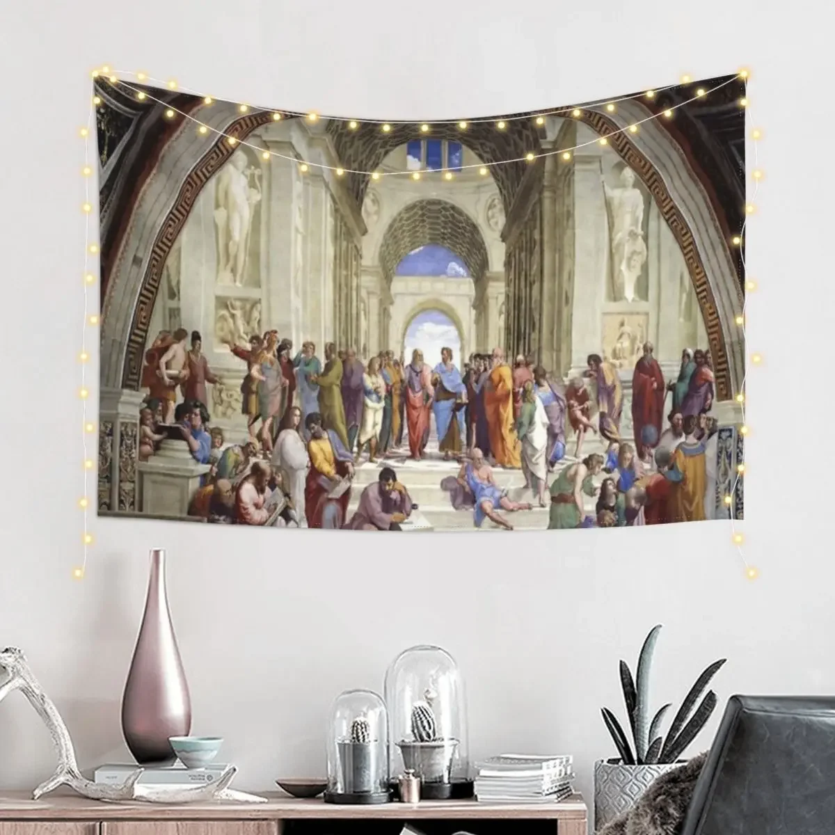 Raphael The School of Athens, from the Stanza della Segnatura Tapestry Room Decor For Girls Wall Decor Hanging Tapestry