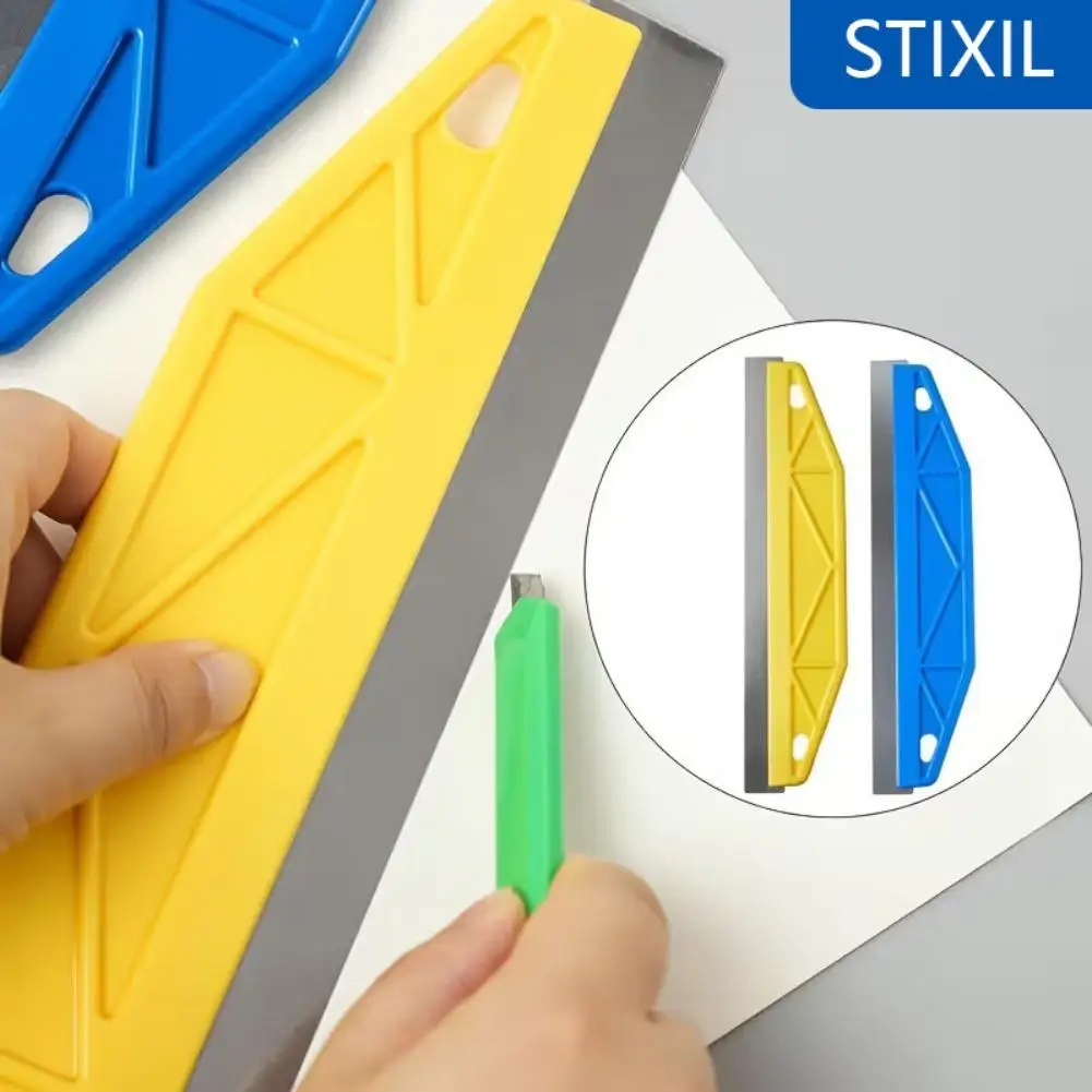Putty Knife Scraper Stainless Steel Blade Plastic Handle Wall Decorating Tool Skimming Spatula for Wallpaper Repair