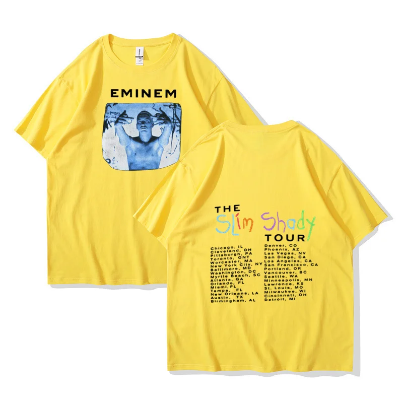 Eminem Anger Management Tour 2021 T Shirt Vintage Haraju ku Printed fashion all-match summer Fashion pure cotton