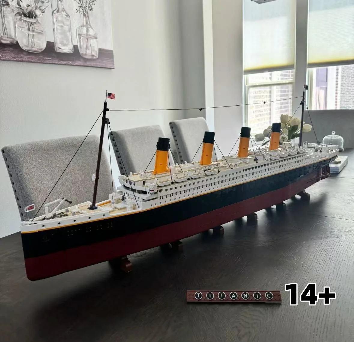 В-наличии-украшение-дома-совместимое-с-10294-большой-круизный-корабль-пароход-подарки-для-детей
