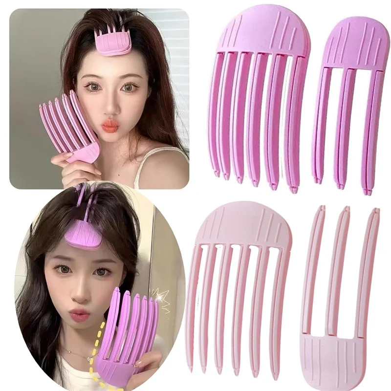 1/2pcs Heatless Hair Roots Fluffy Hairpin Curling Bangs Clip No-Trace Hair Root Lifting Clips Women Curling Fixed Shape Clips